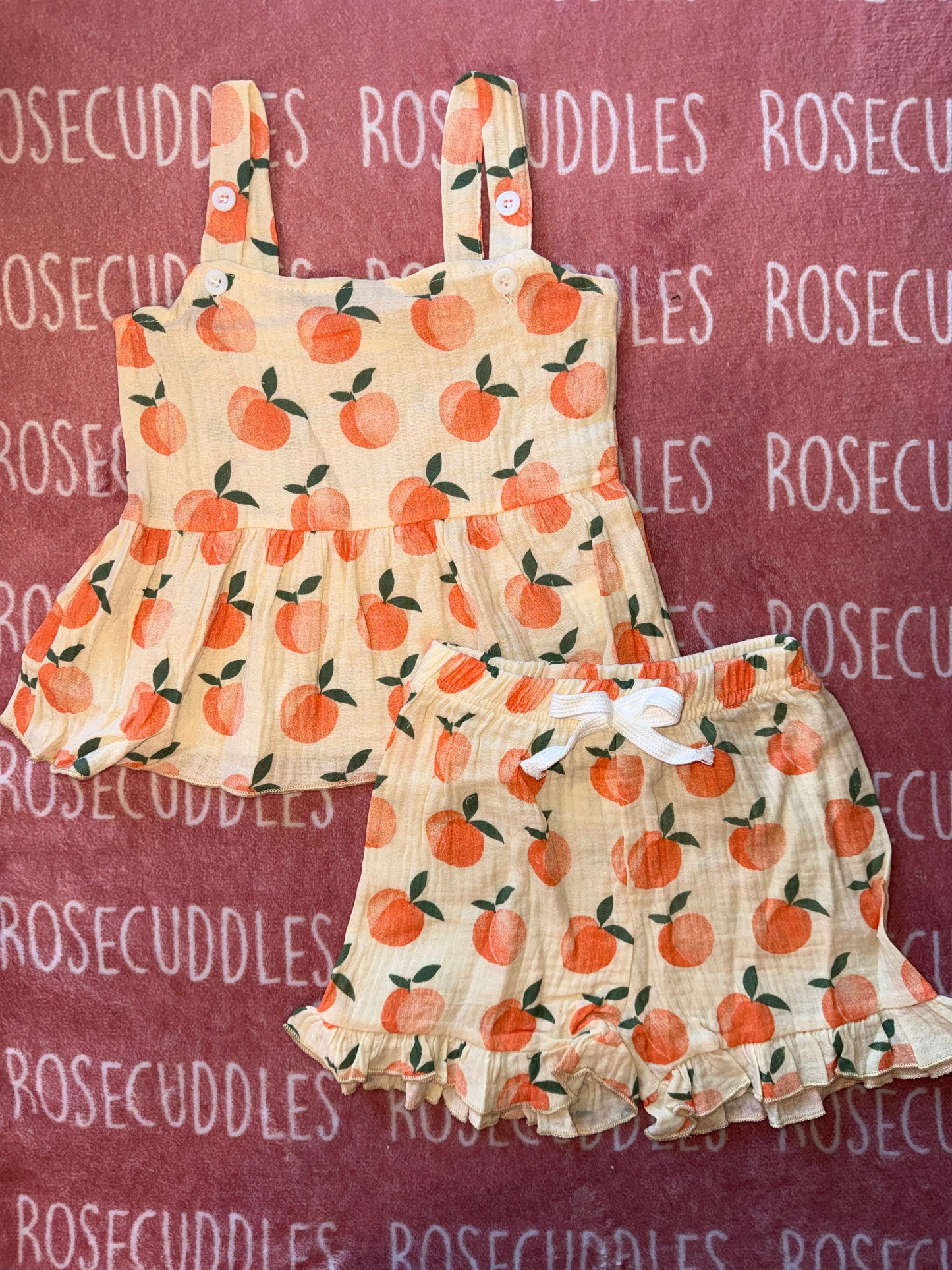 Peachy Linen Tank Set