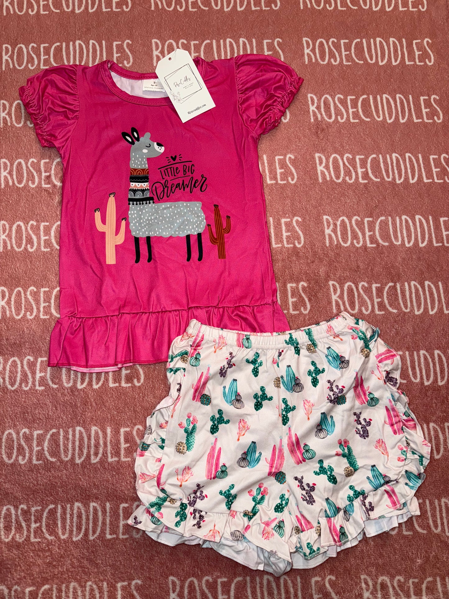 Little Dreamer Llama Ruffled Set