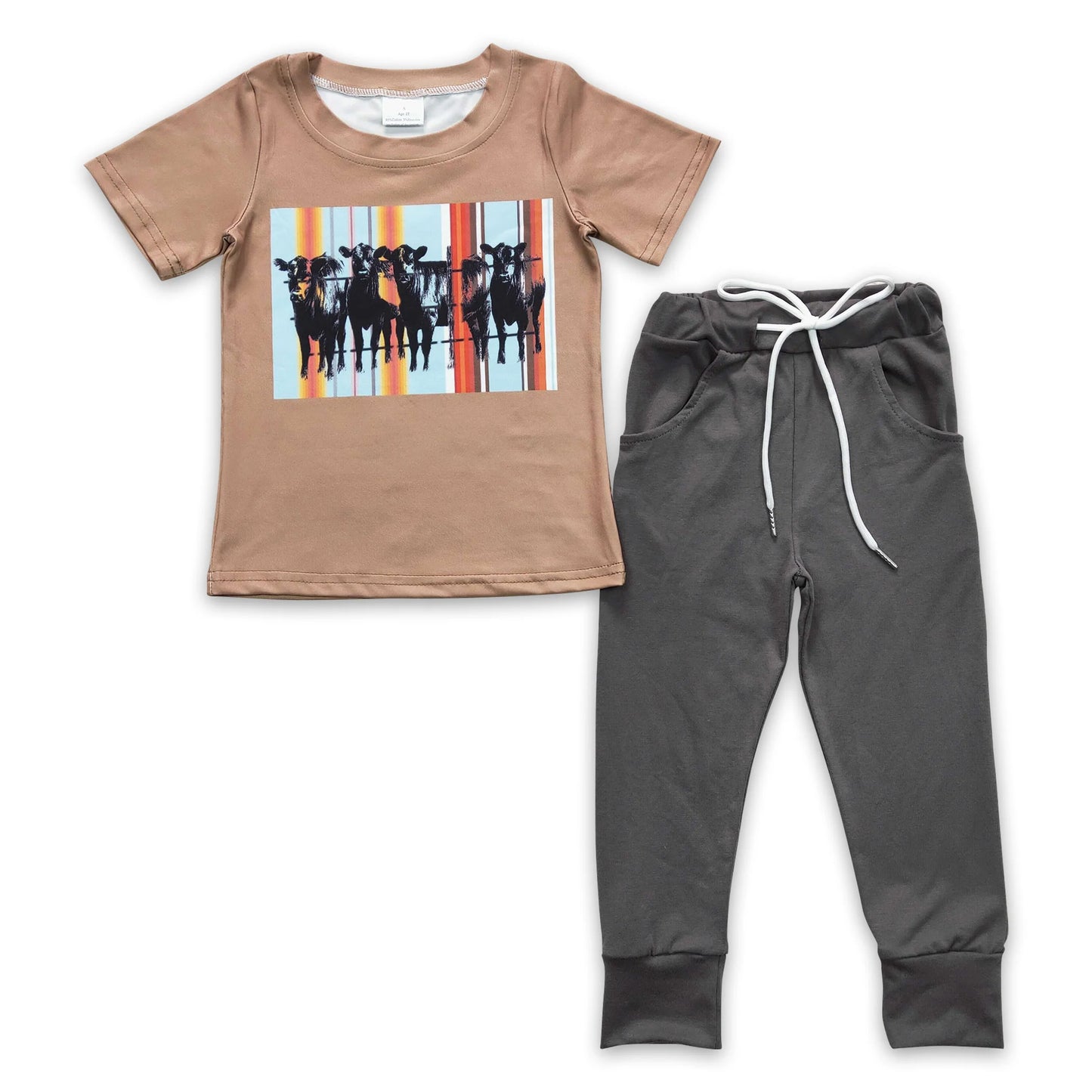 Western Cow Jogger Set