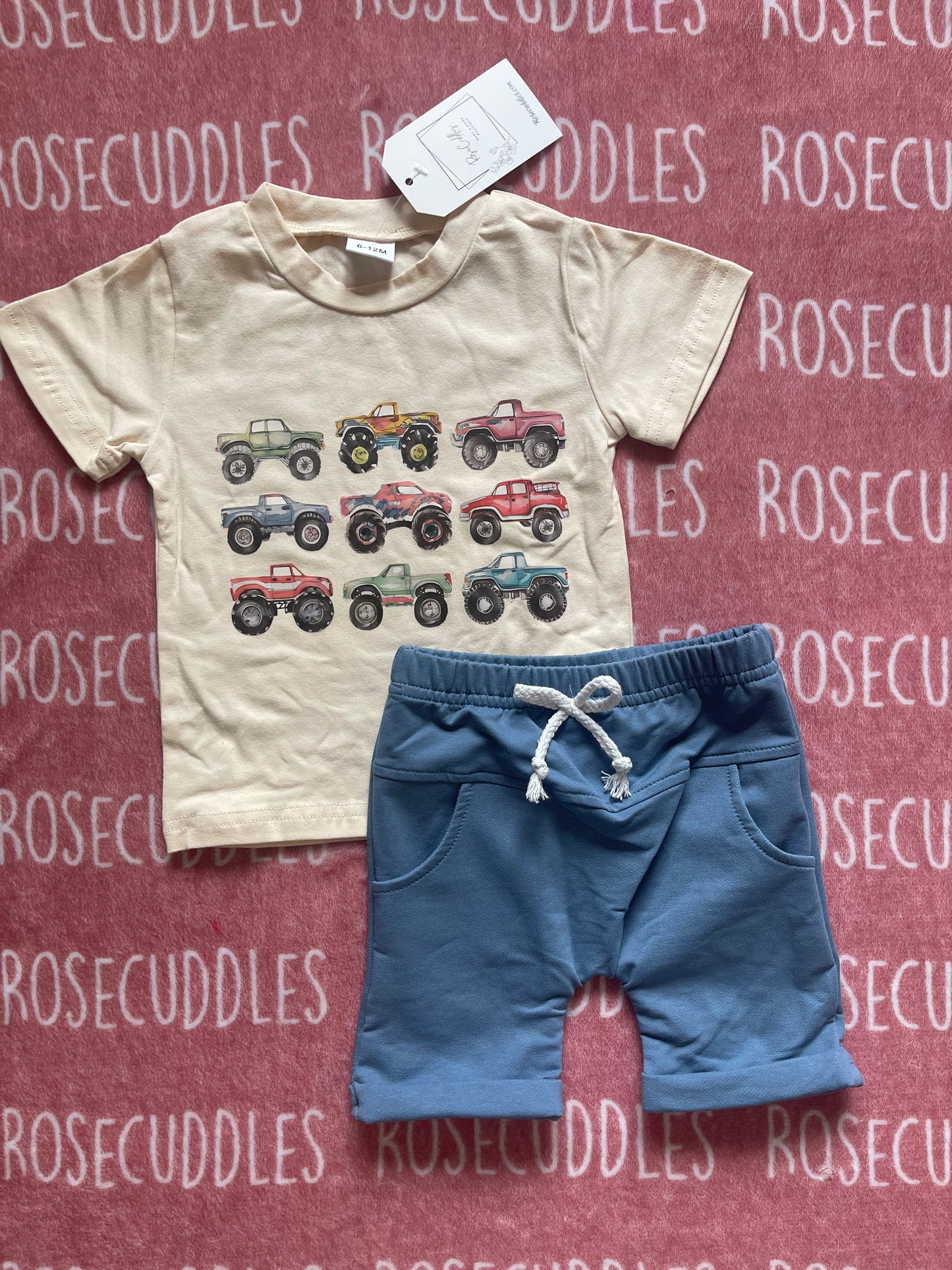 Monster Truck Shorts Set