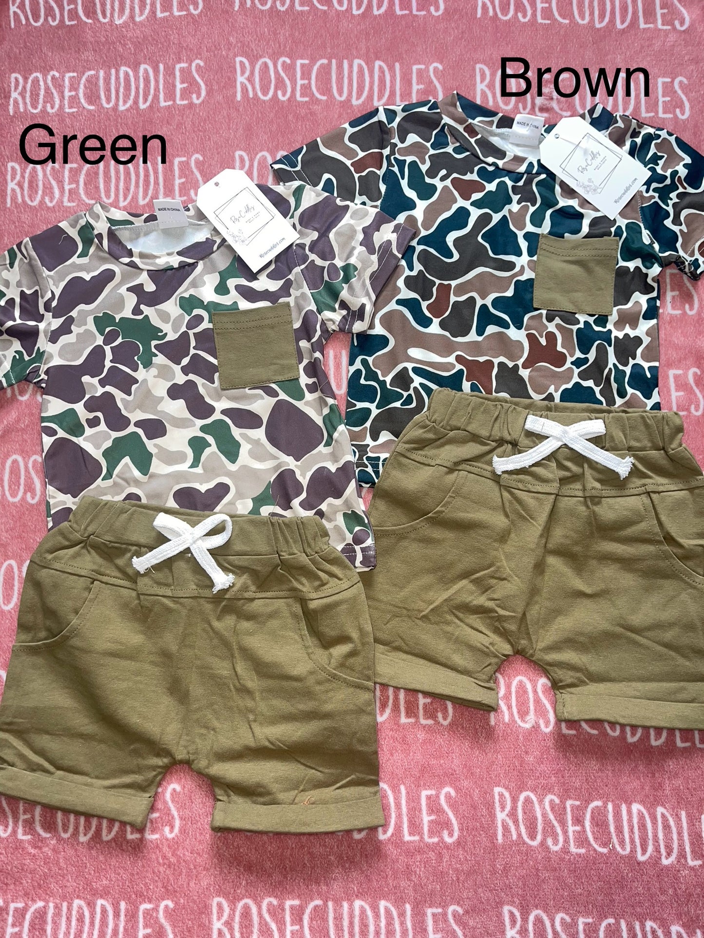 Boys Camo Pocket Sets