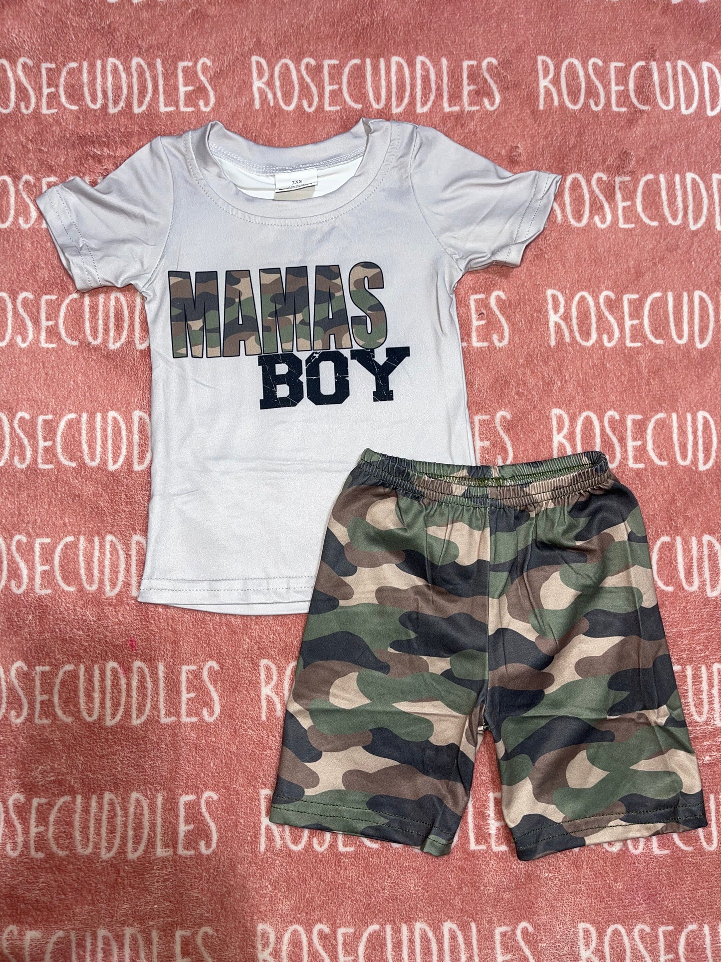 Camo Mamas Boy Shorts Set