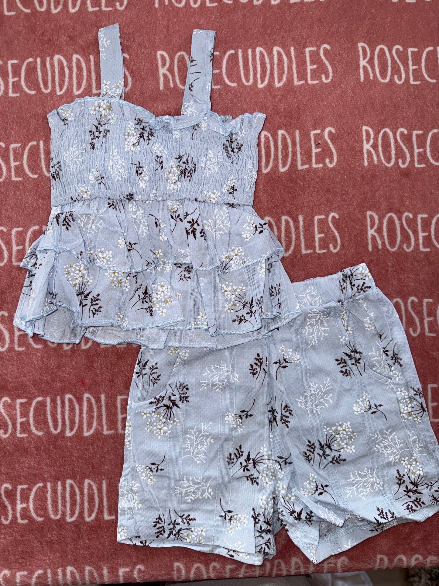 Hydrangea Linen Short Set