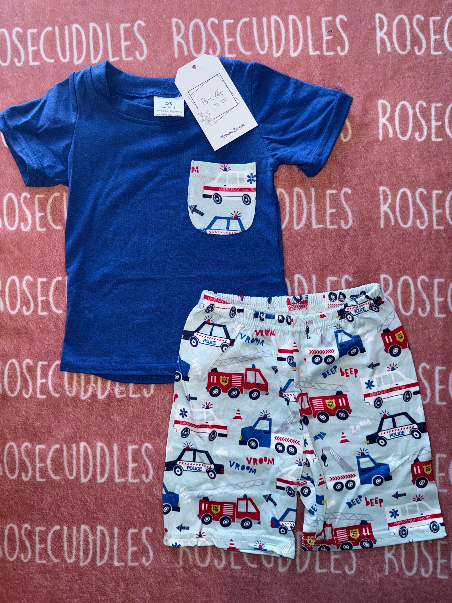 Vehicles Shorts Set