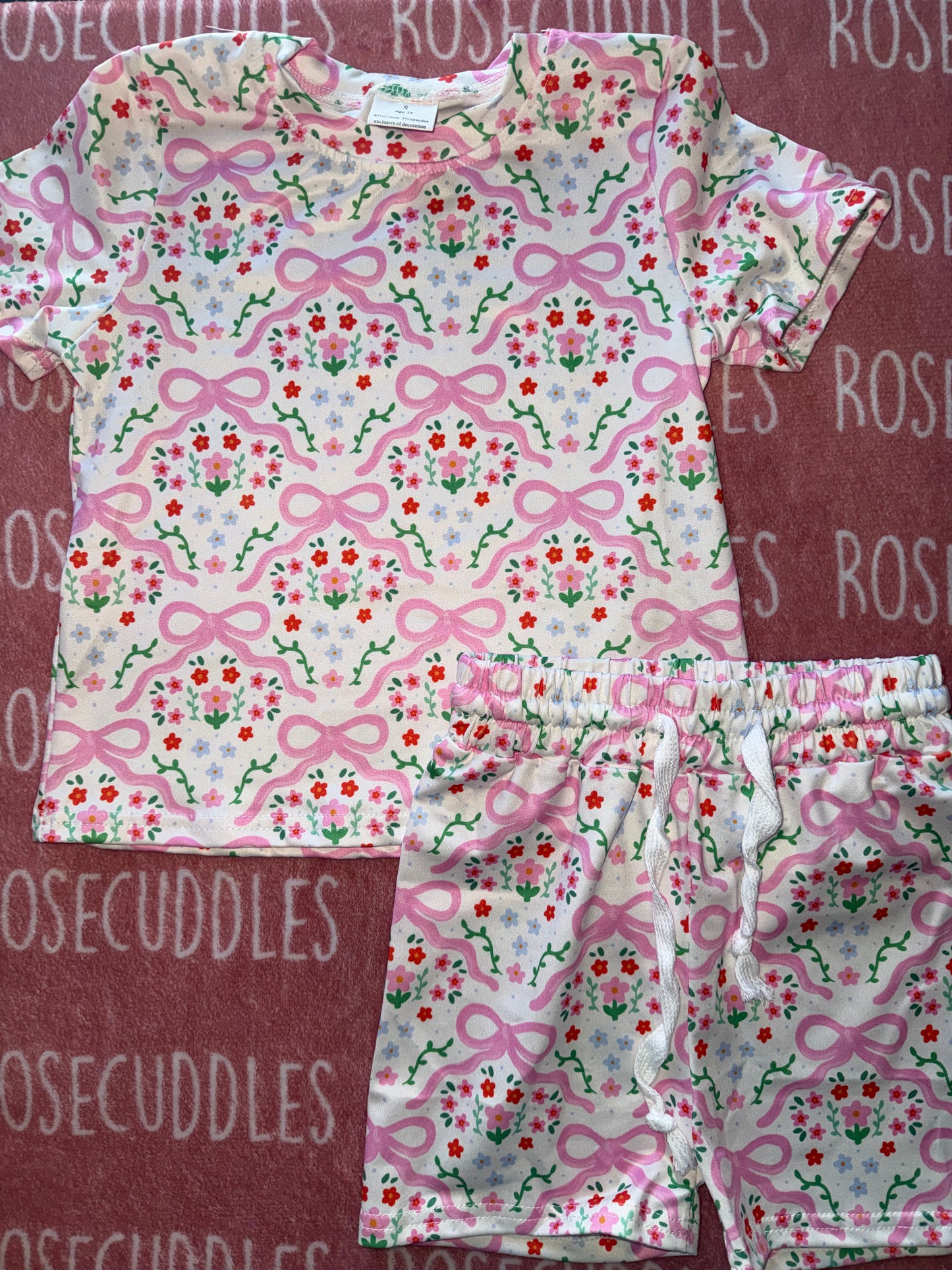Coquette Rose Boxy Shorts Set
