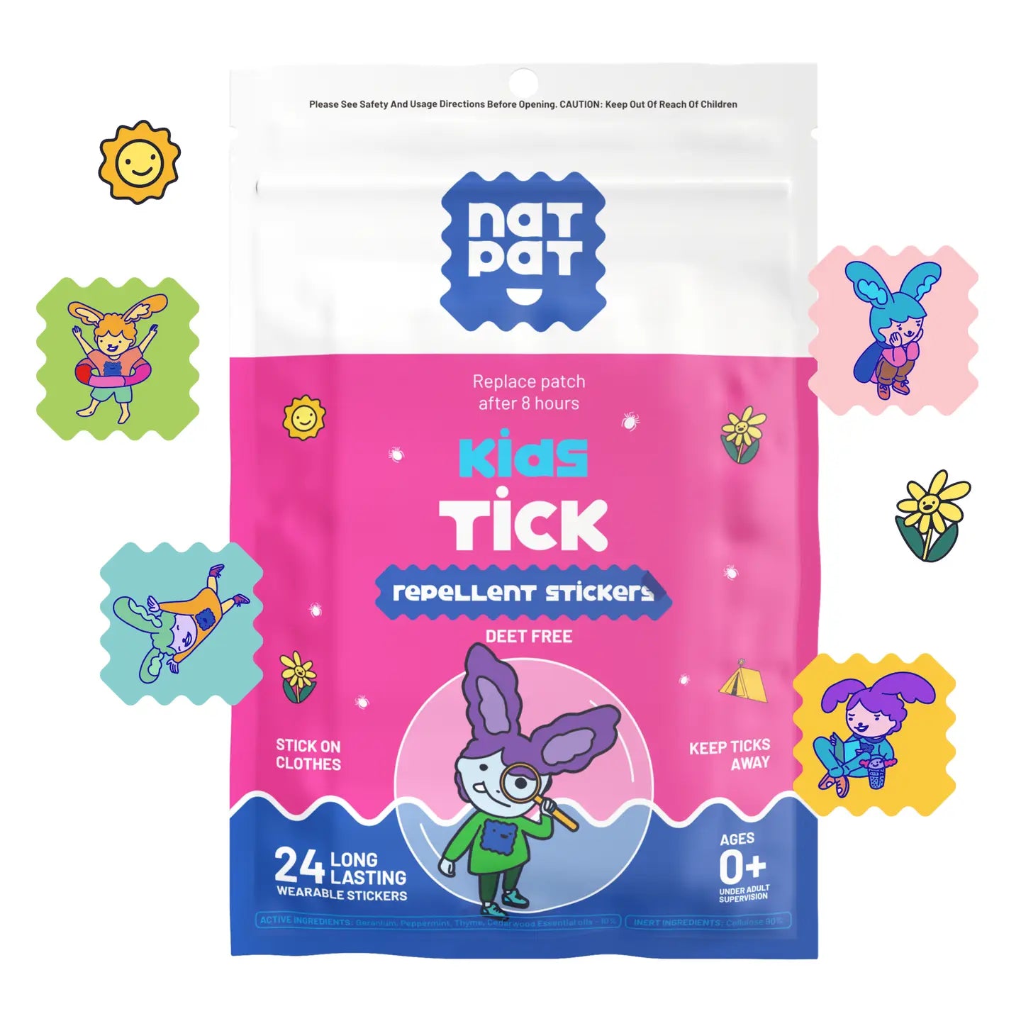 NatPat Tick Repellent Stickers