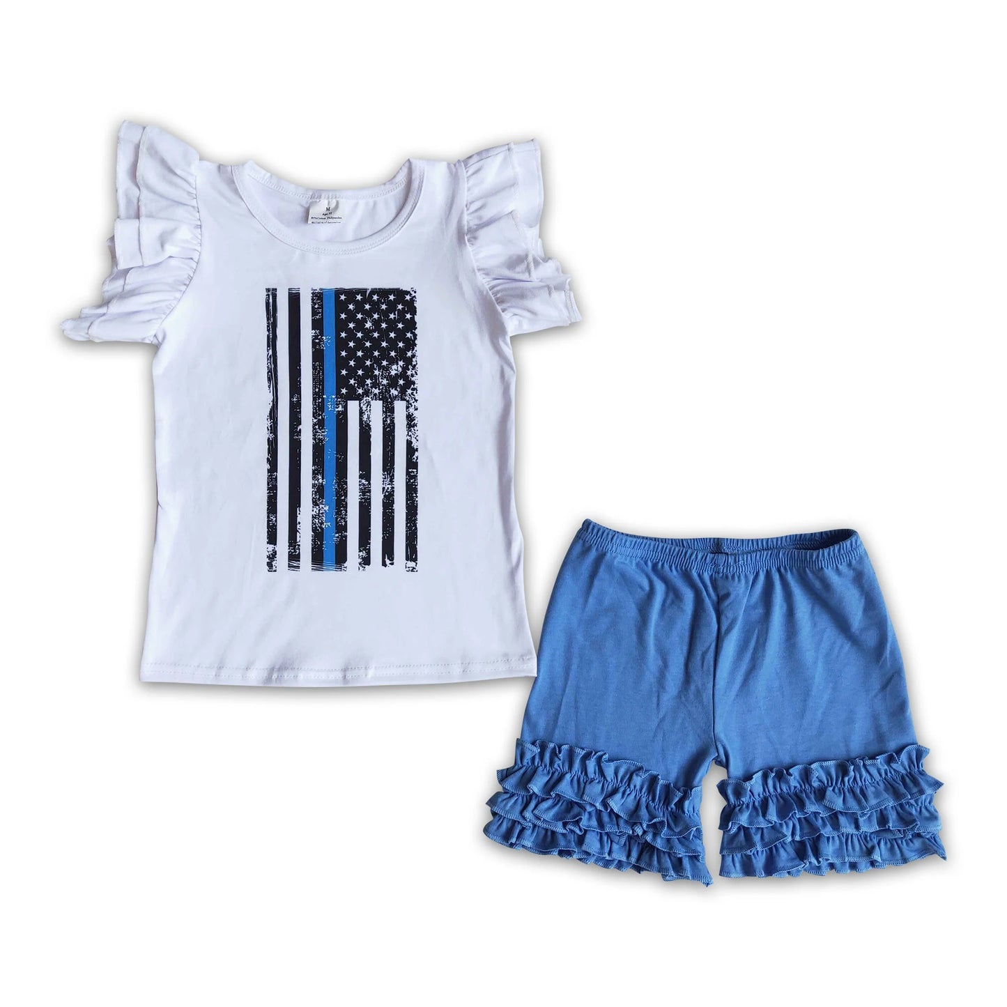 Ruffled Blue Line Outfit