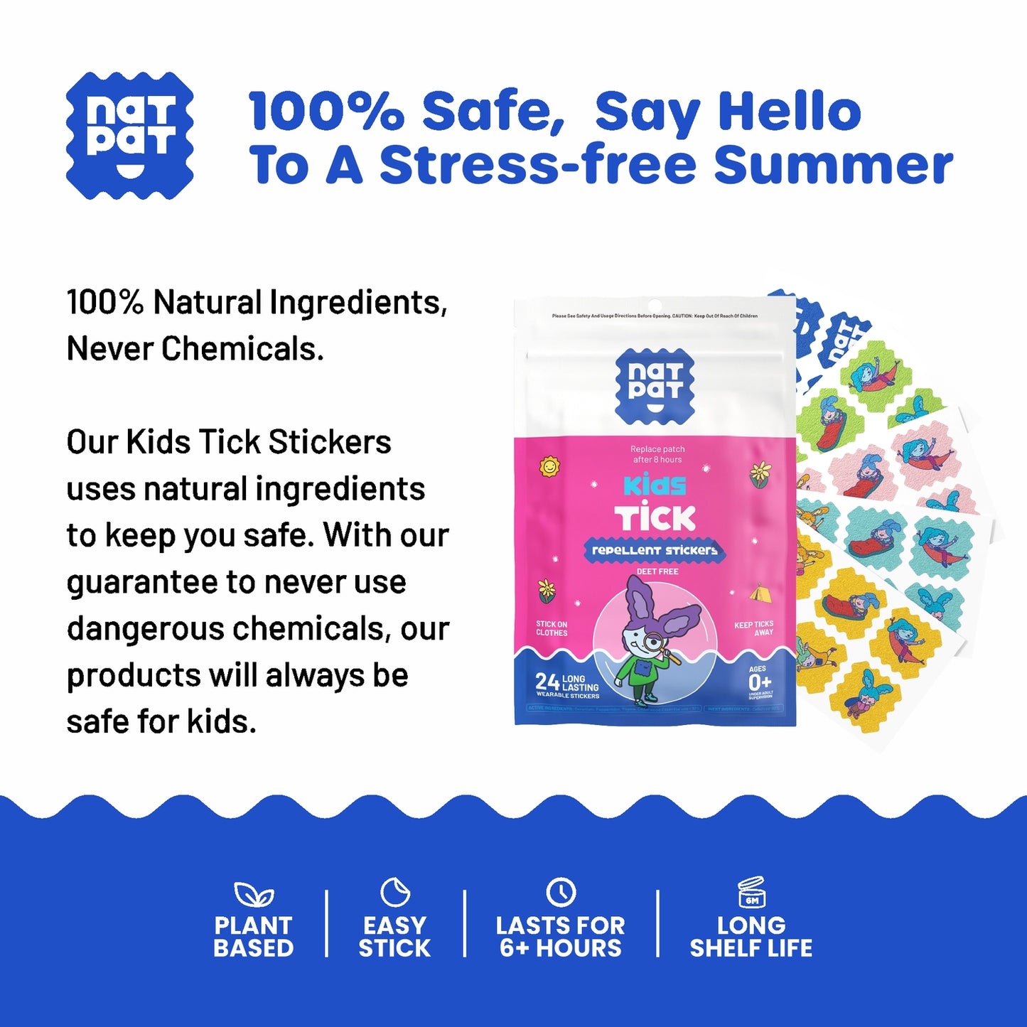 NatPat Tick Repellent Stickers