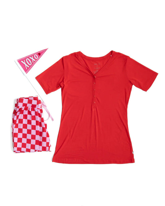 Ezrah Red Bamboo Mama Shirt