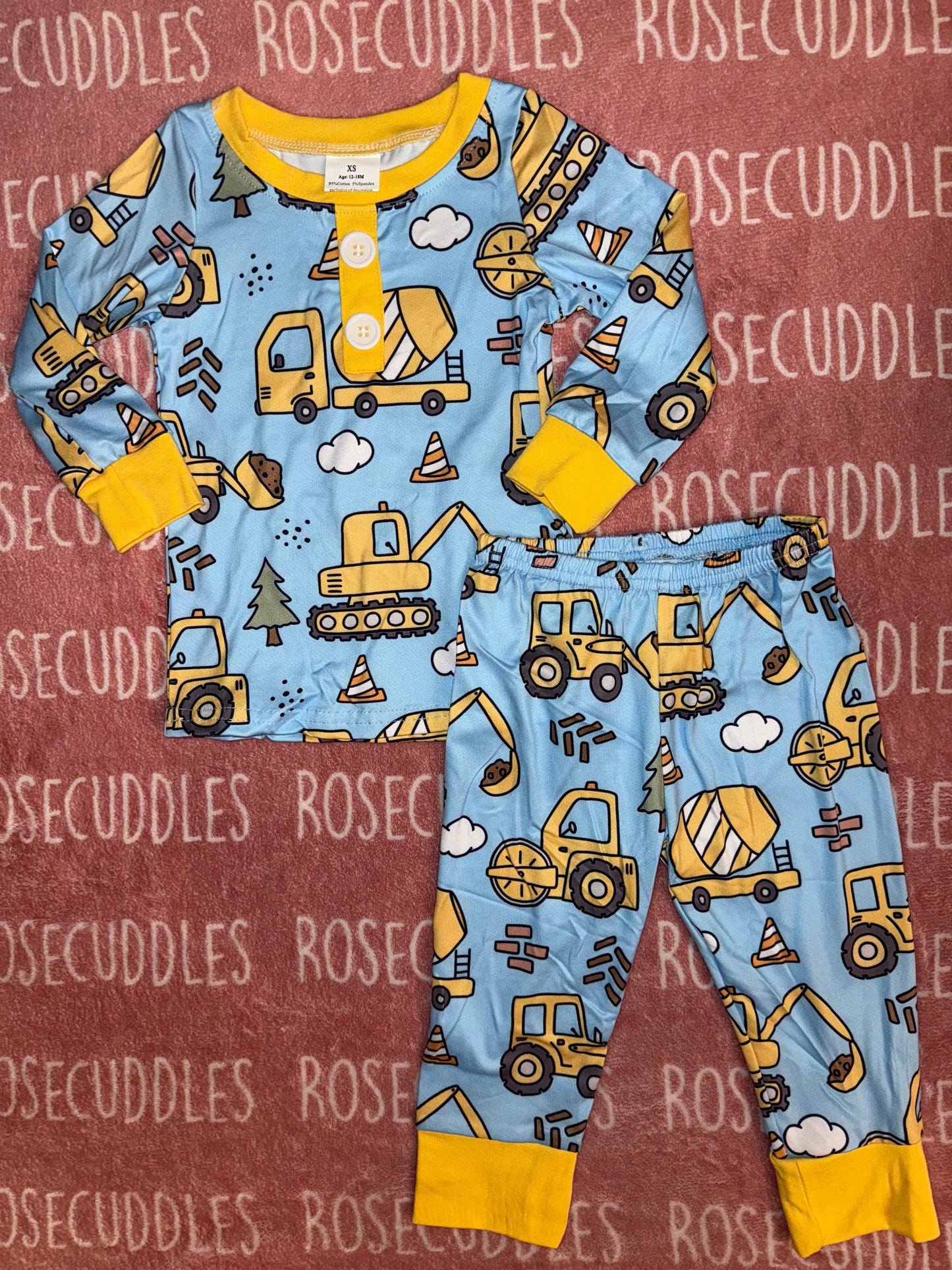 Construction Pajama Set