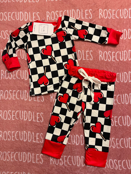 Checkered Lollipop Set