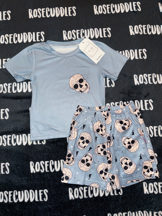 Skull Shorts Set