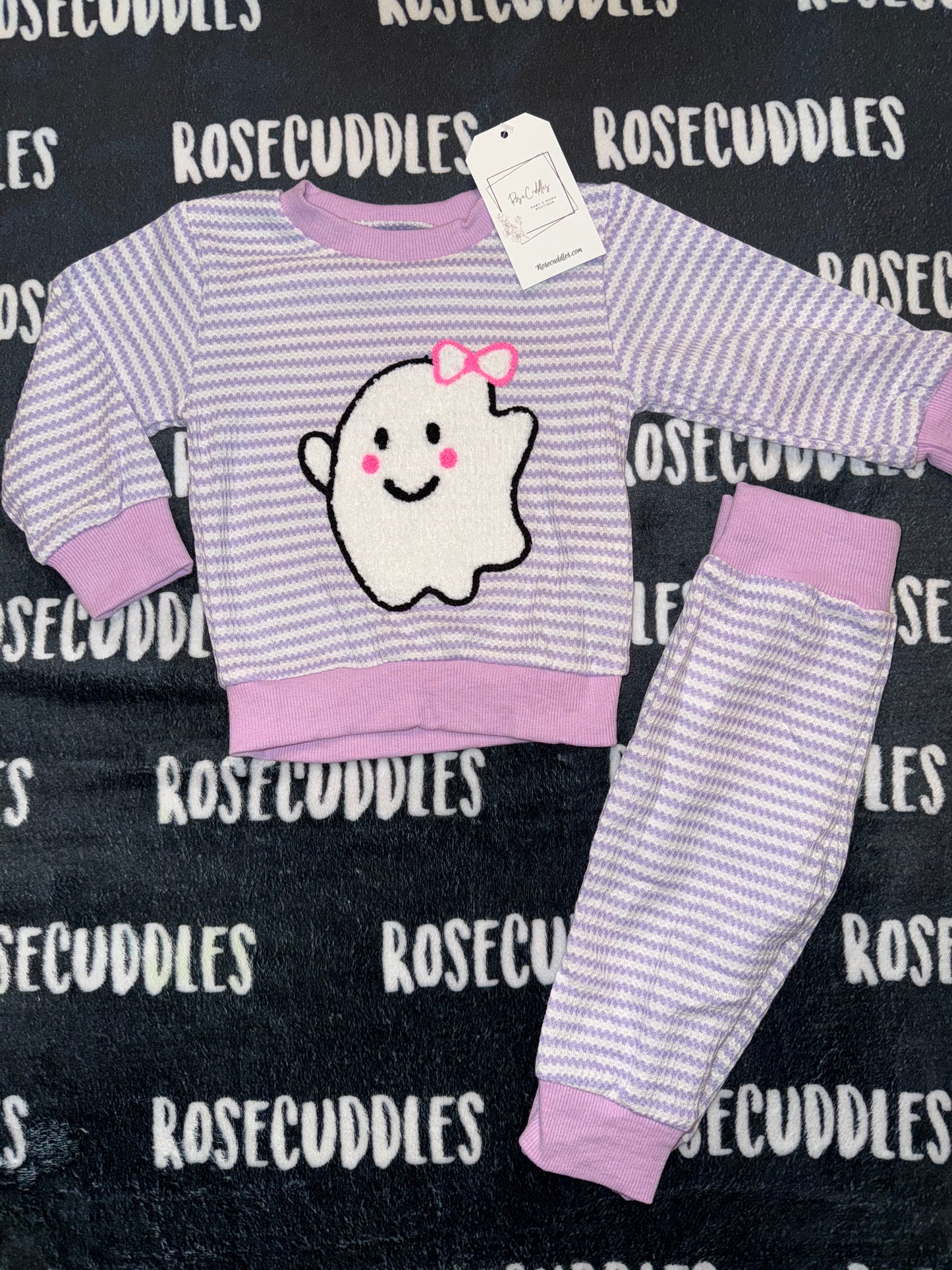 Waffled Purple Ghost Jogger Set