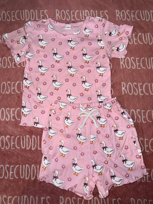 Goosy Bow Shorts Set