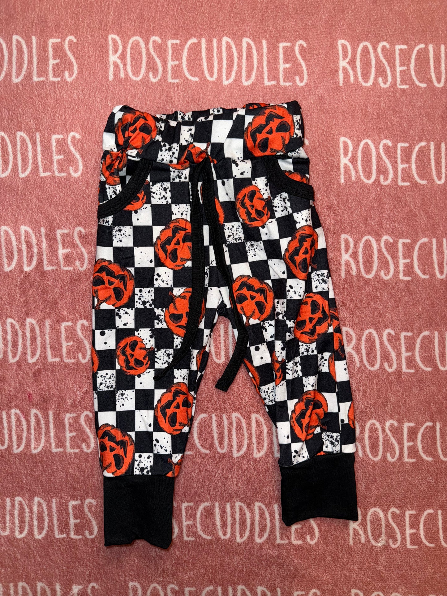 Pumpkin Checkered Joggers
