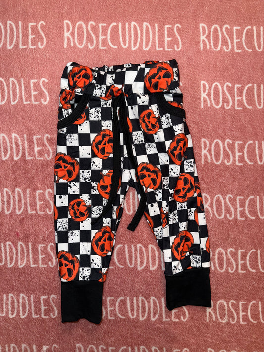 Pumpkin Checkered Joggers