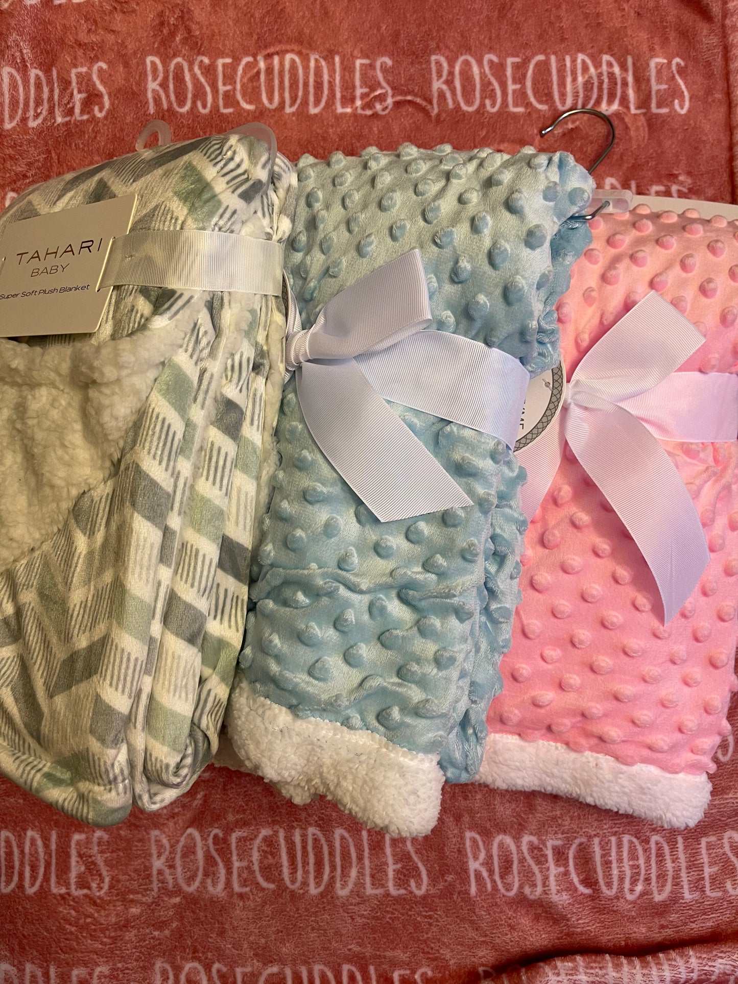 Minky Sherpa Baby Blankets