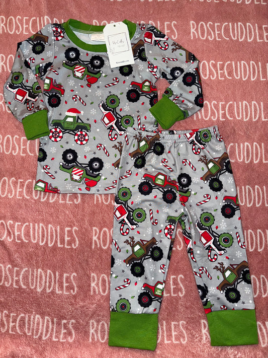 Monster Truck Christmas Pajama