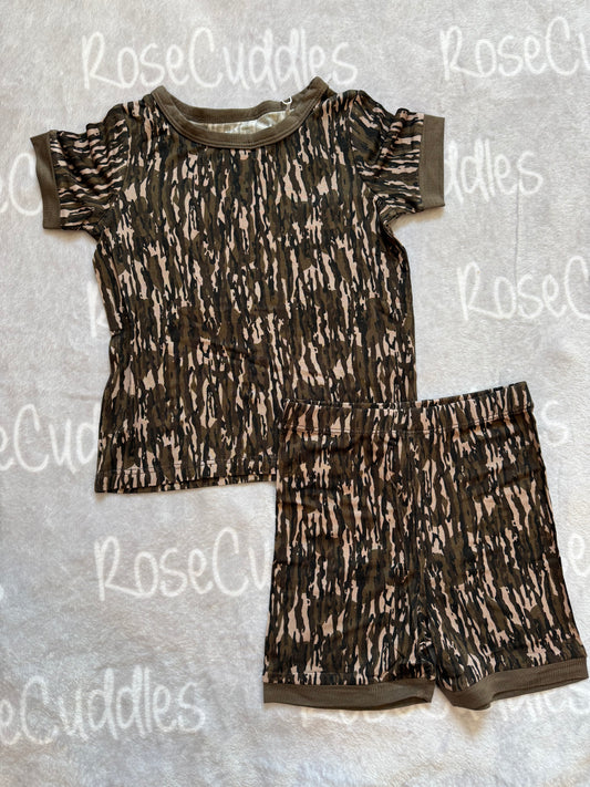 Mossy Oak Camo Bamboo Shorts Set