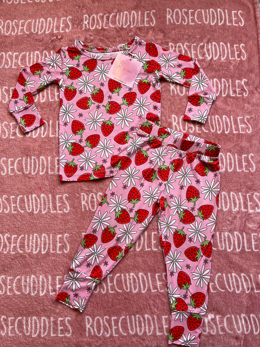 *ROSECUDDLES BAMBOO - Strawberries - Two Piece