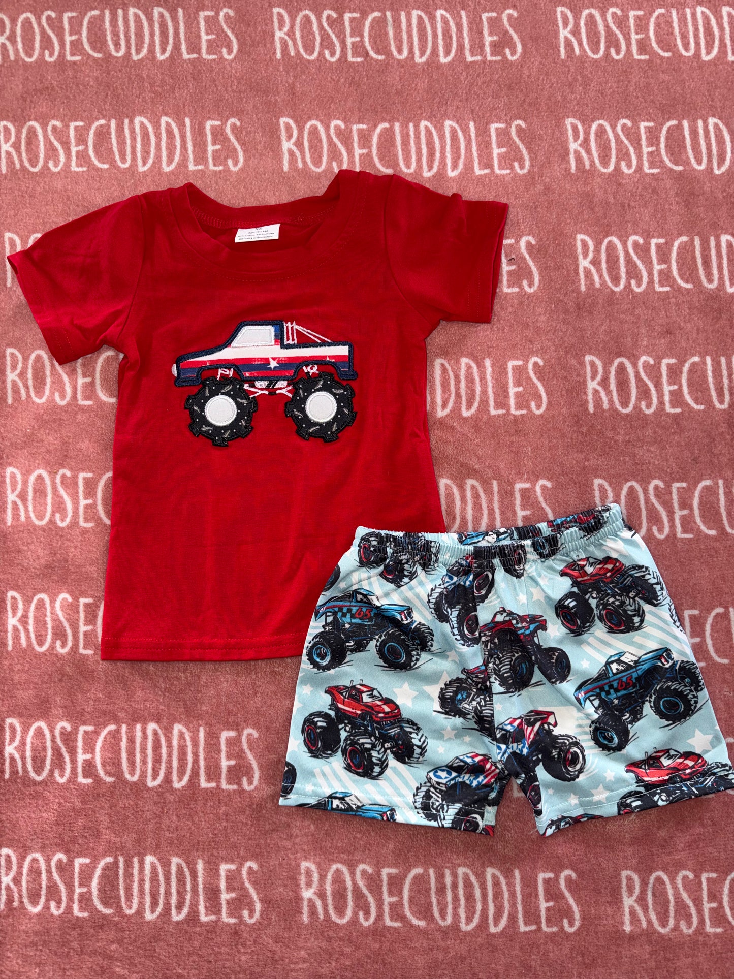 Monster Truck Shorts Set