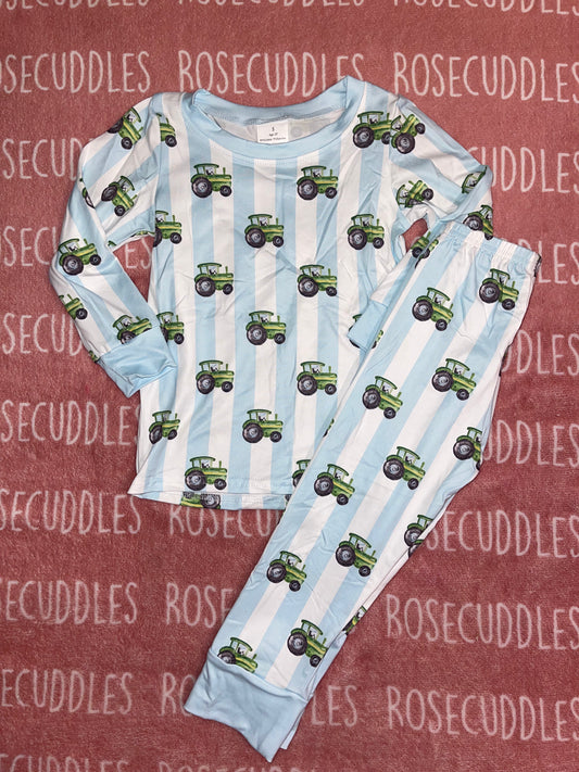 Striped Tractor Pajamas