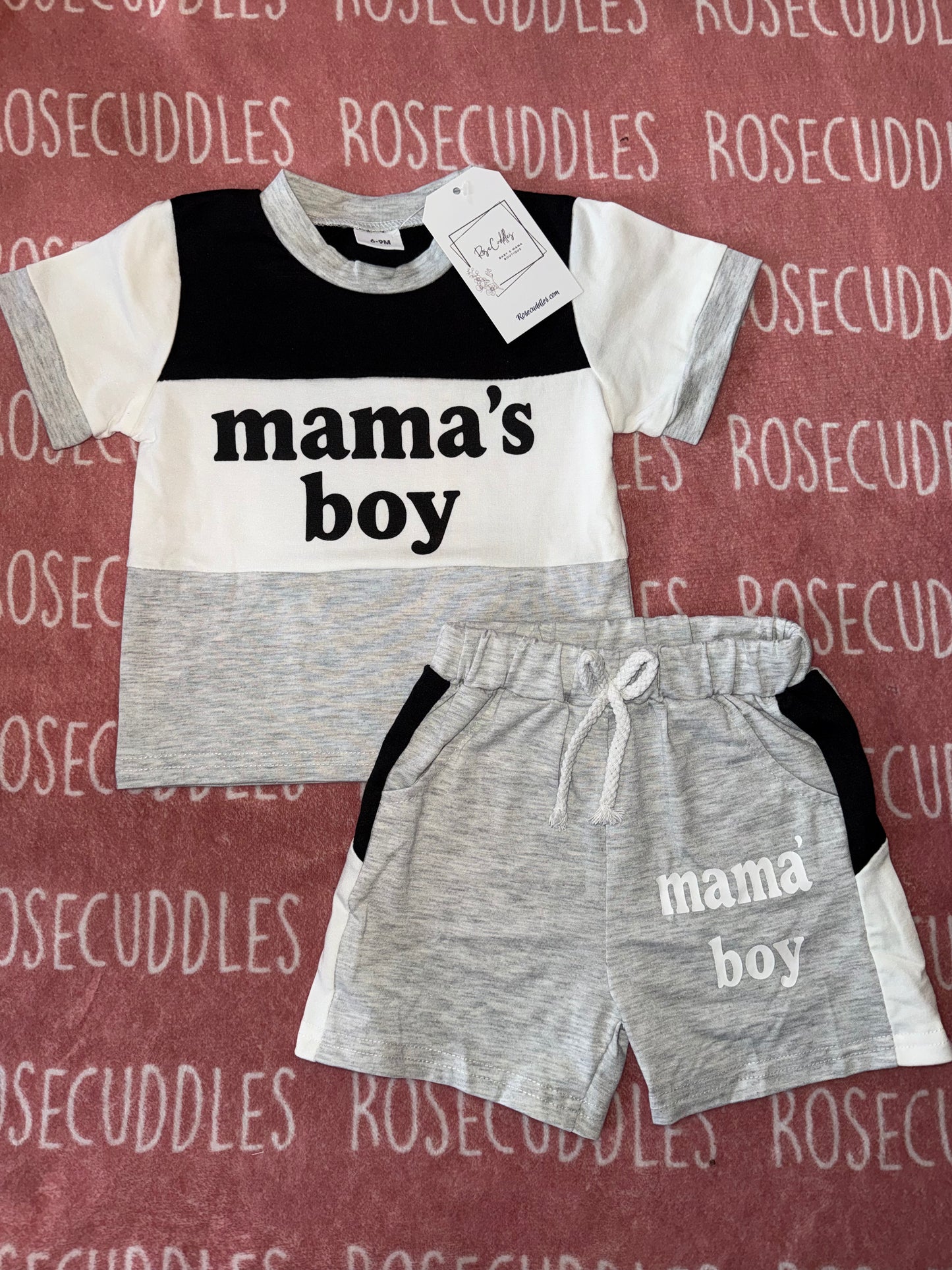 Mamas Boy Colorblock Shorts Set