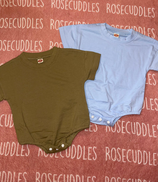 Olive Green & Baby Blue Onesies