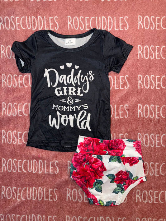Daddy's Girl Mommy's World Bummy Set