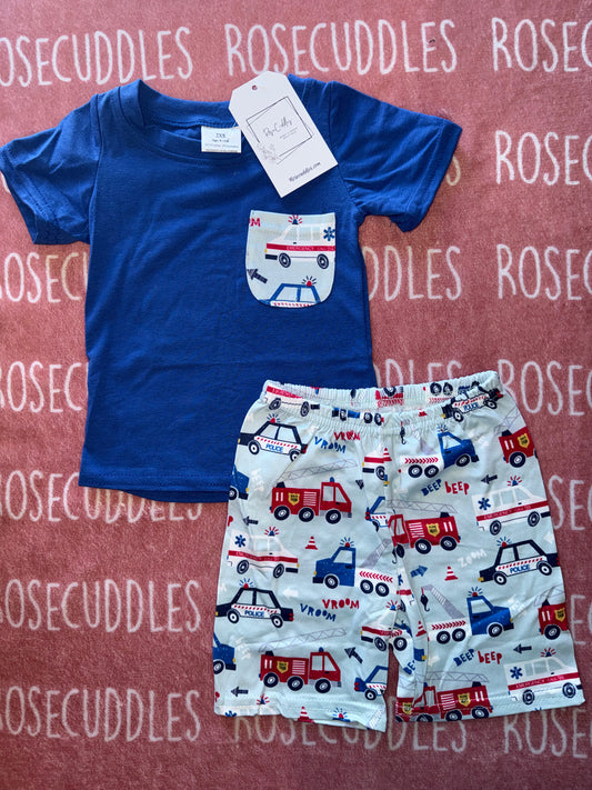 Vehicles Shorts Set