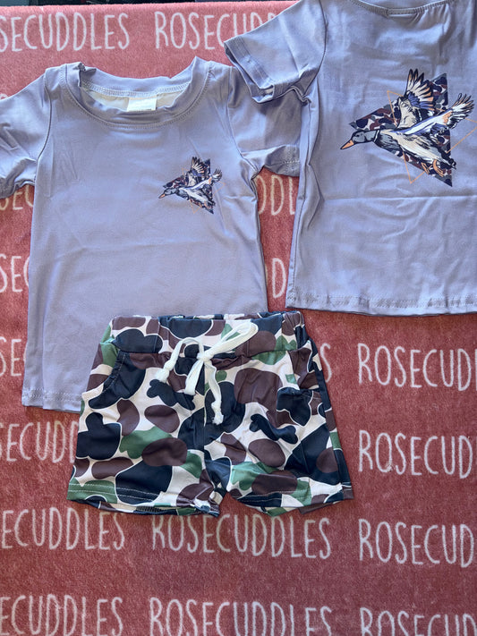 Camo Duck Shorts Set