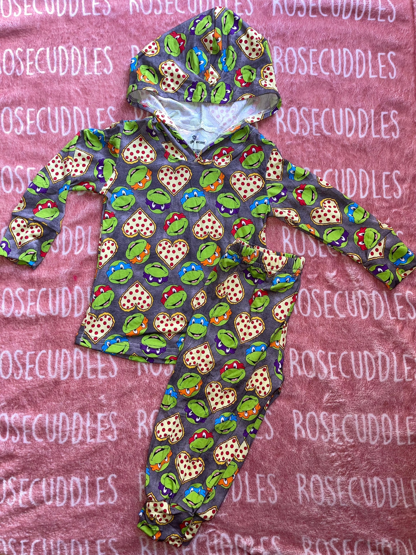 Turtle Pizza Bamboo Hoodie Set