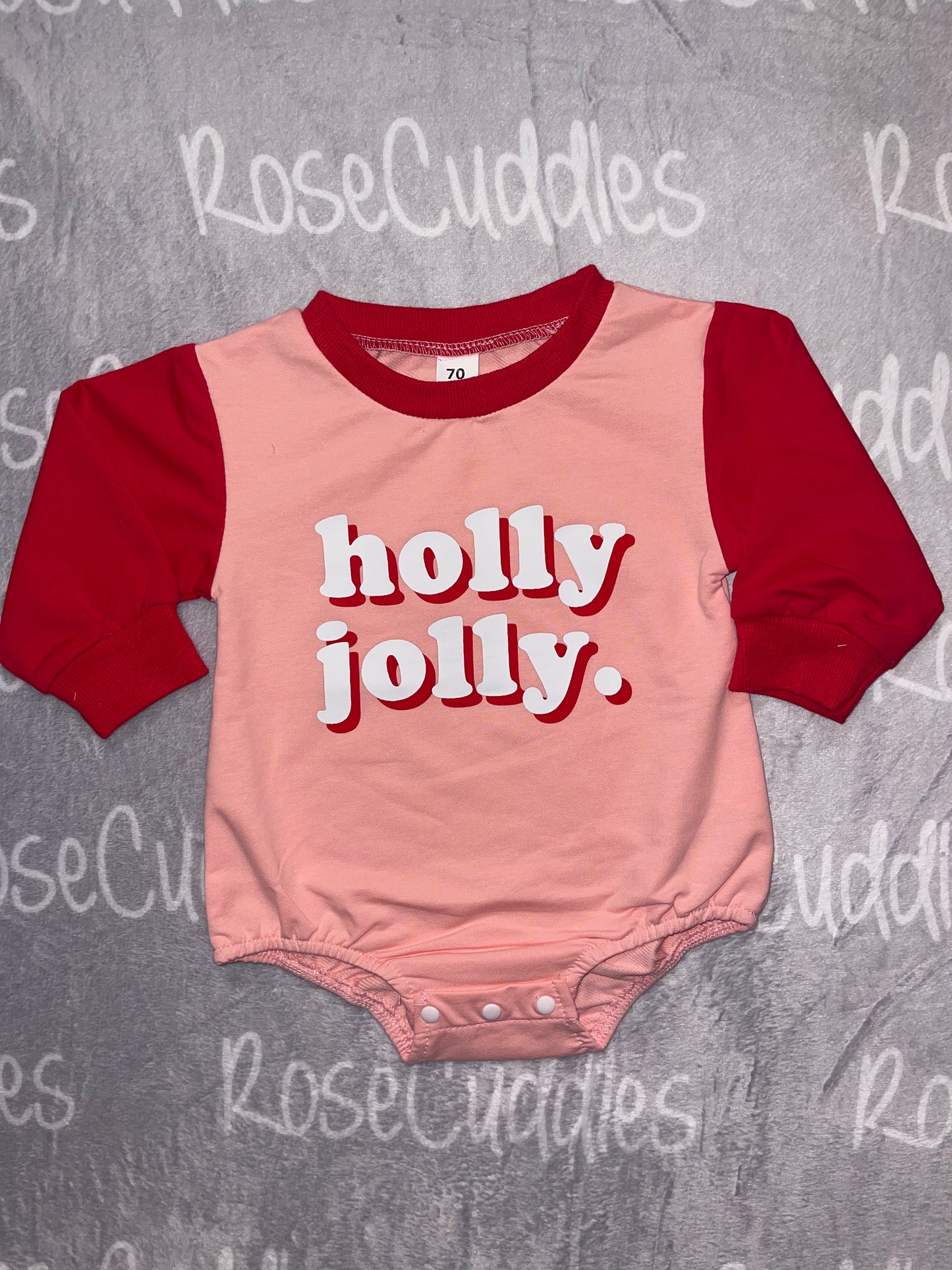 Holly Jolly Bubble Onesie