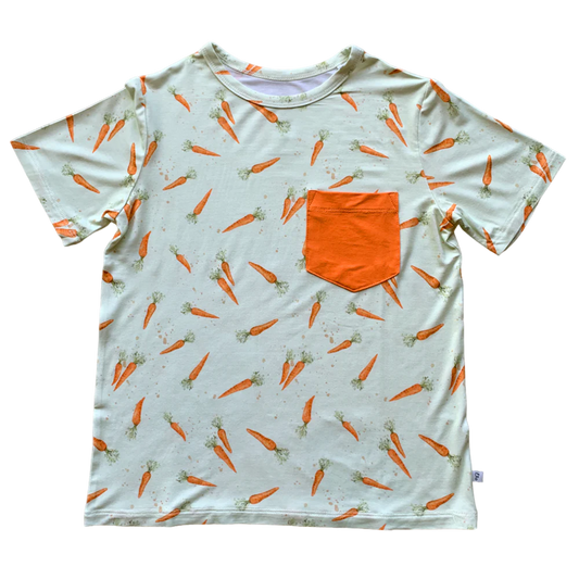 Lillian's Green Easter Carrots Boys Pocket Tee