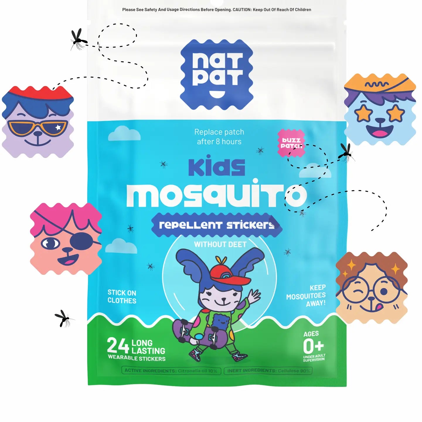 NatPat Mosquito Repellent Stickers