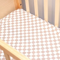 Bamboo Crib Sheet - Tan Checkered