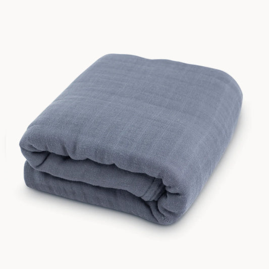 6 Layer Muslin Bamboo Blanket Towel - Folkstone Grey