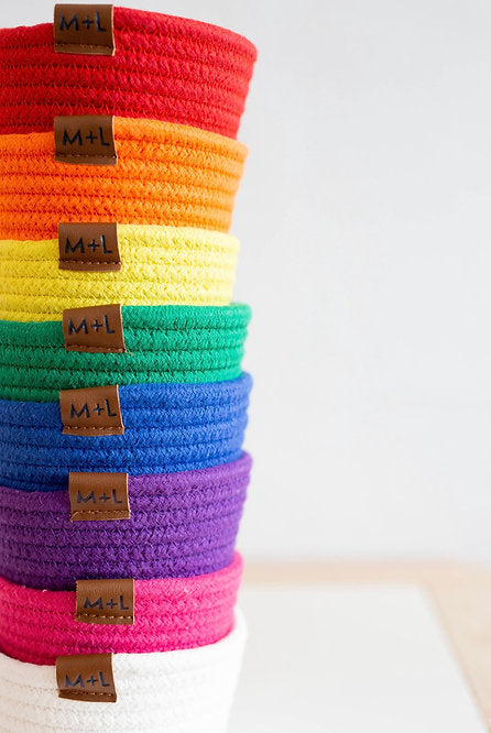 Rainbow Rope Baskets