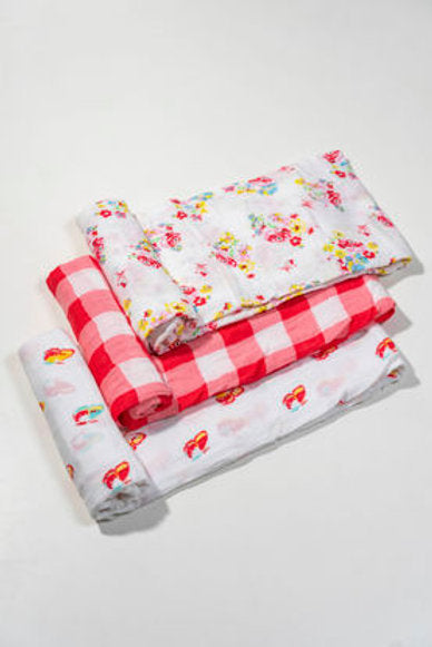 3pack Cotton Muslin Swaddles